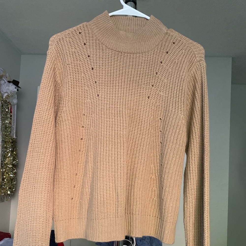 Wet Seal Tan Mock Neck Sweater